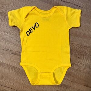 NWOT Devo Baby Onesie Bodysuit Yellow One Size